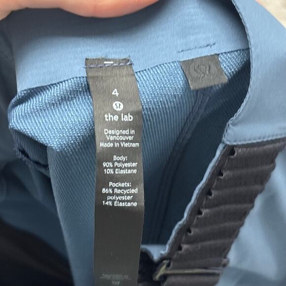 Lululemon Esker Slim The Lab Oil Slick Blue Womens 4‎ Joggers Trousers Pants - Picture 4 of 12